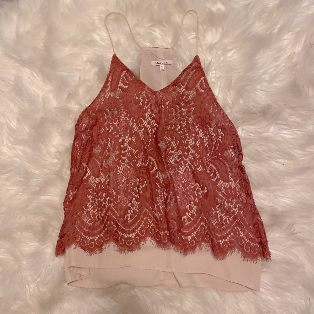 Lace tank top, small